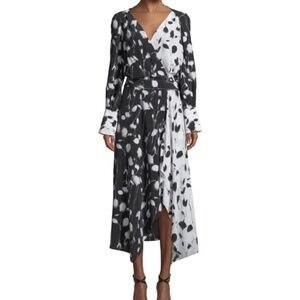 EQUIPMENT Neema Floral Midi Wrap Dress Long Sleeve